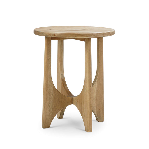 Vannes Round End Table in Fruitwood