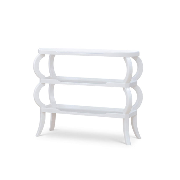 Savanah 3 Tiered Console Table in True White