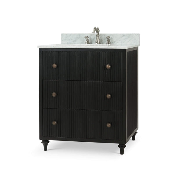Kraton Single Vanity in Batavia Black w/ Sink & Marble Top