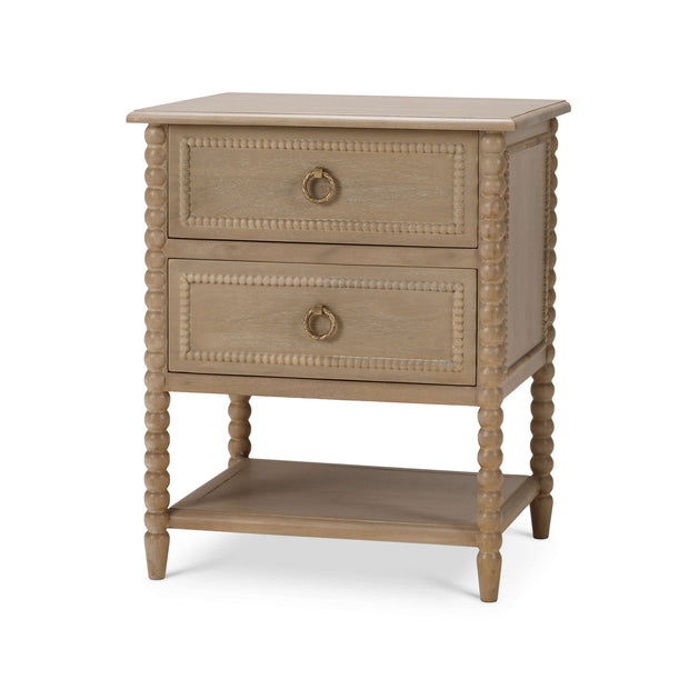 Cholet 2 Drawer Bedside Table w/ Shelf