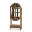 Napa Wine Cabinet w/ Mirrored Back in Antique French Oak