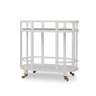 Cohan Barcart in True White w/ Rattan Natural