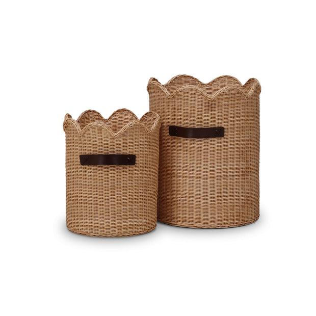 Scalloped Laundry Baskets Set of 2
