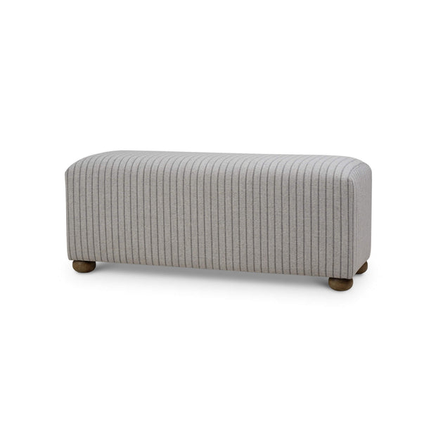 Luna Ottoman w/ Gray Munson Fabric