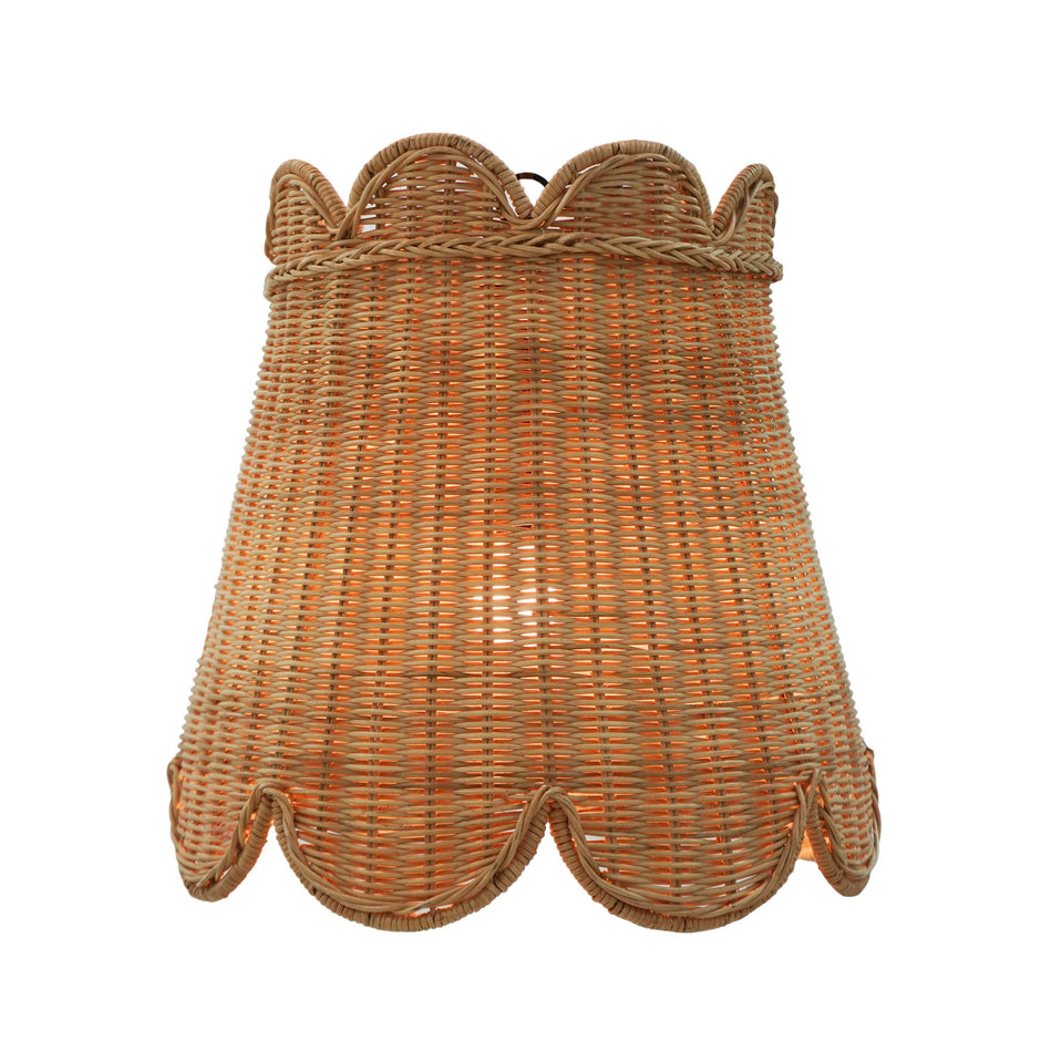 Scalloped Rattan Pendant