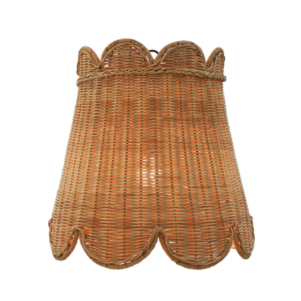 Scalloped Rattan Pendant