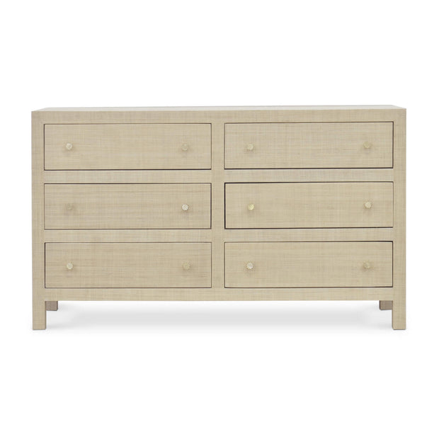 Kagu 6 Drawer Dresser w/ Raffia