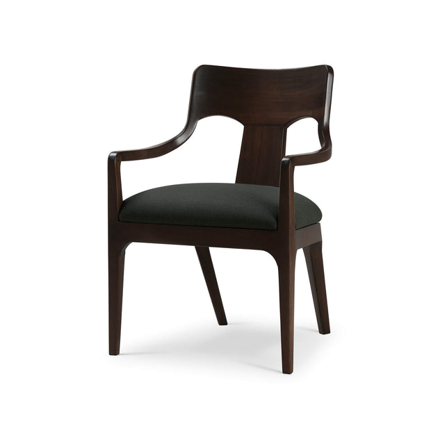 Colorado Dining Chair in Walnut w/ Smoke Performance Fabric
