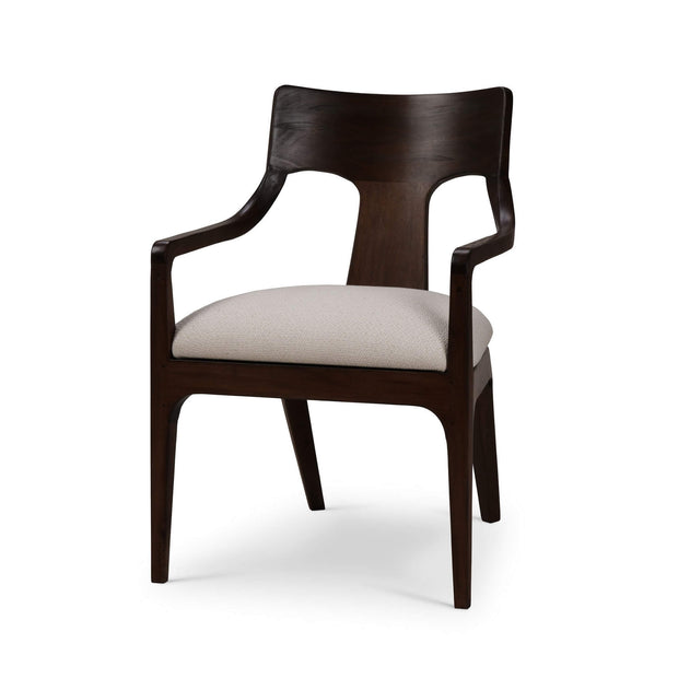 Colorado Dining Chair in Walnut w/ Dinara Natural Fabric
