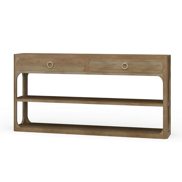 Corte Open Console Table w/ 2 Drawers