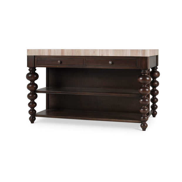 Soluna Kitchen Island w/ Butcher Block