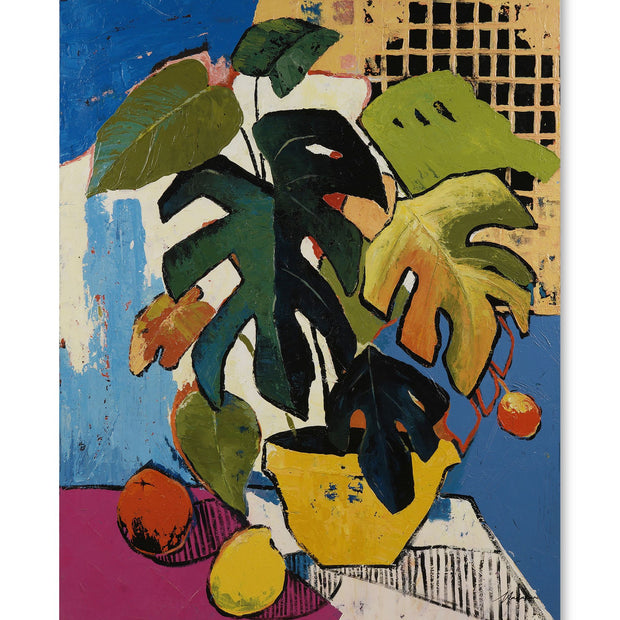 Lush Monstera Dream on Canvas 36 x 48 w/o Frame