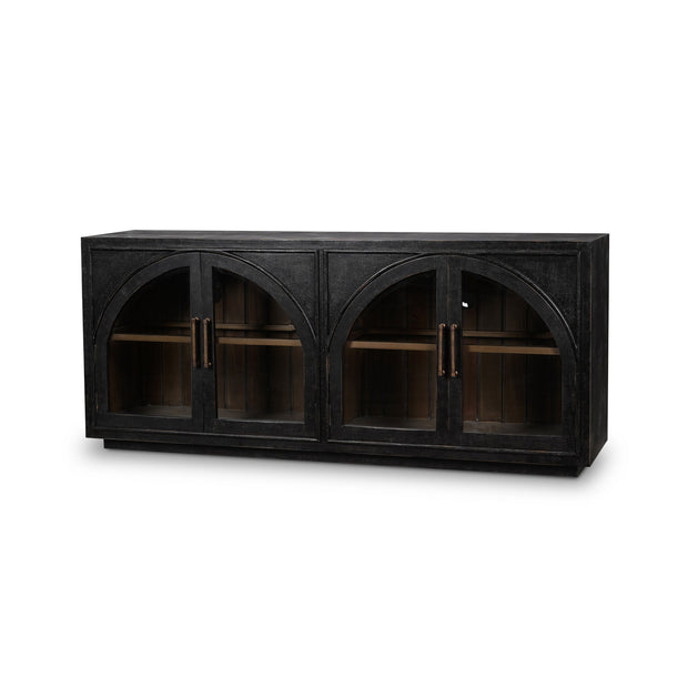 Vannes 4 Door Sideboard w/ Glass Shelves