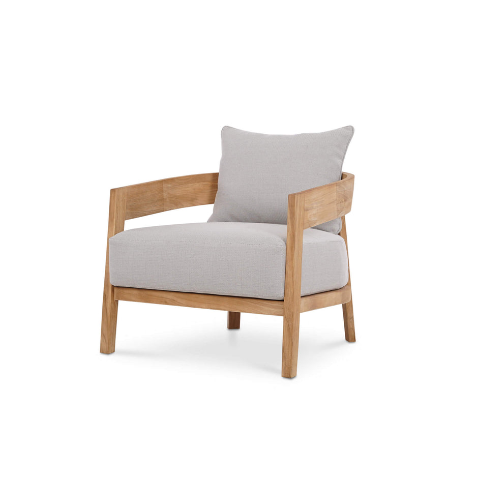 Raleigh Teak Single Seater w/ Seat & Back Cushions - Outdoor Teak