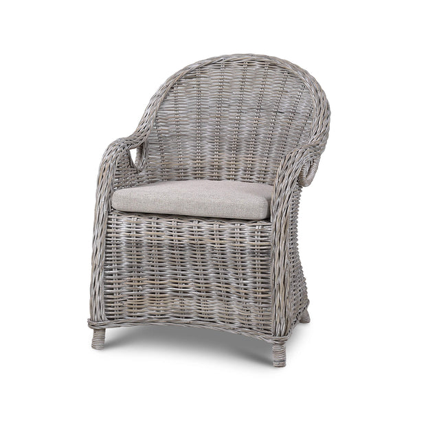 Vineyard Kabu Chair in Rattan Whitewash