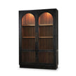 Vannes 2 Door Display Cabinet w/ Glass Shelves and LED lights