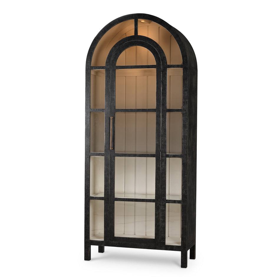 Vannes Display Cabinet w/ Glass Shelves and LED Lights