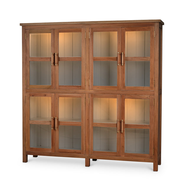 Madrone 8 Door Display Cabinet w/ 4 LED Lights