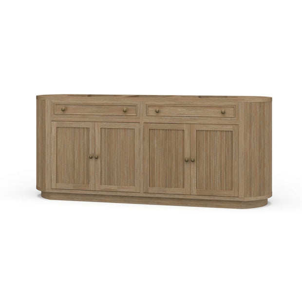 Kraton Oval Double Vanity w/o Sink & Marble top