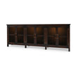 Madrone 6 Door Sideboard w/ Glass Shelves w/ 3 LED