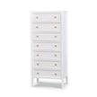 Pimlico Tall Chest Of Drawers - True White * (comes without distressing)