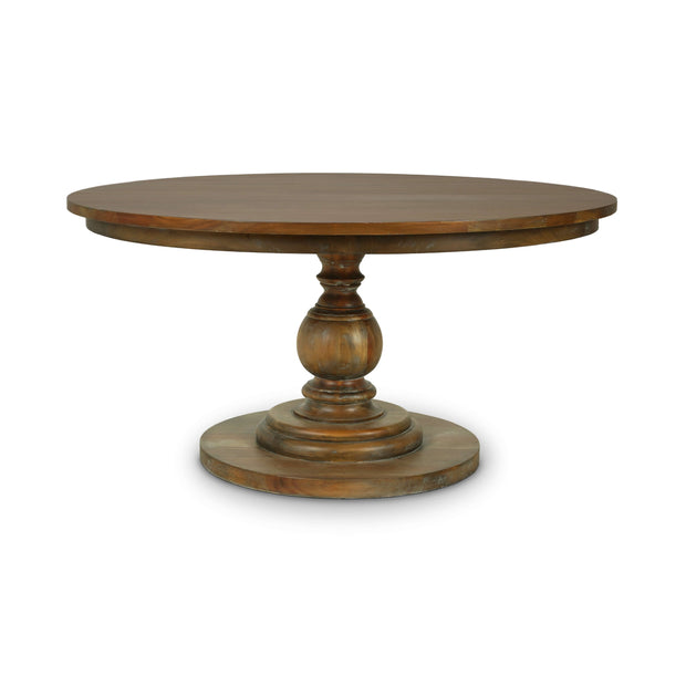 Goucho Round Dining Table 60'' - Straw Wash (*this finish requires bleaching, which often leads to variations in wood color)