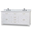 Grosvenor Double Vanity w/ Sink & Marble Top - True White * (comes without distressing)