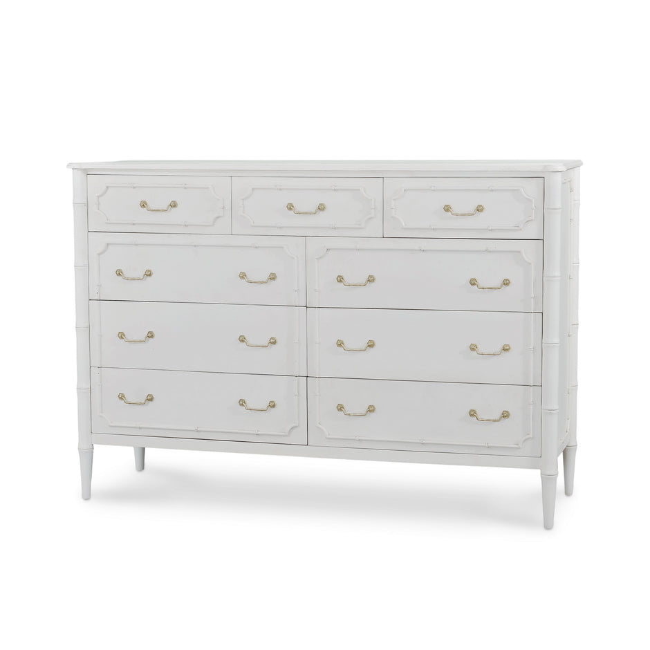 Chelsea Large 9 Drawer Dresser in Architectural White