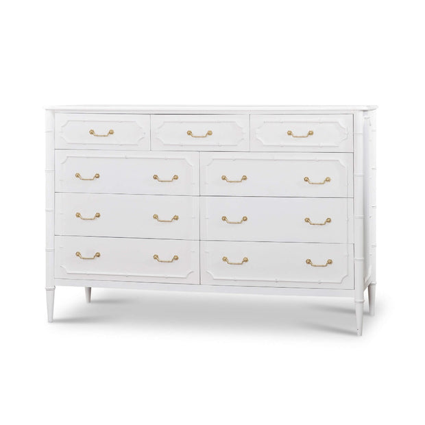 Chelsea Large 9 Drawer Dresser - True White * (comes without distressing)
