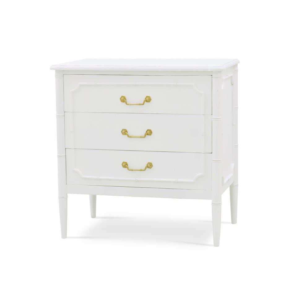 Chelsea 3 Drawer Bedside Table in Architectural White