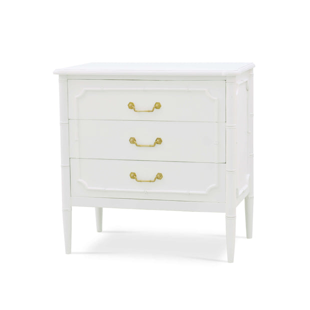 Chelsea 3 Drawer Bedside Table in Architectural White
