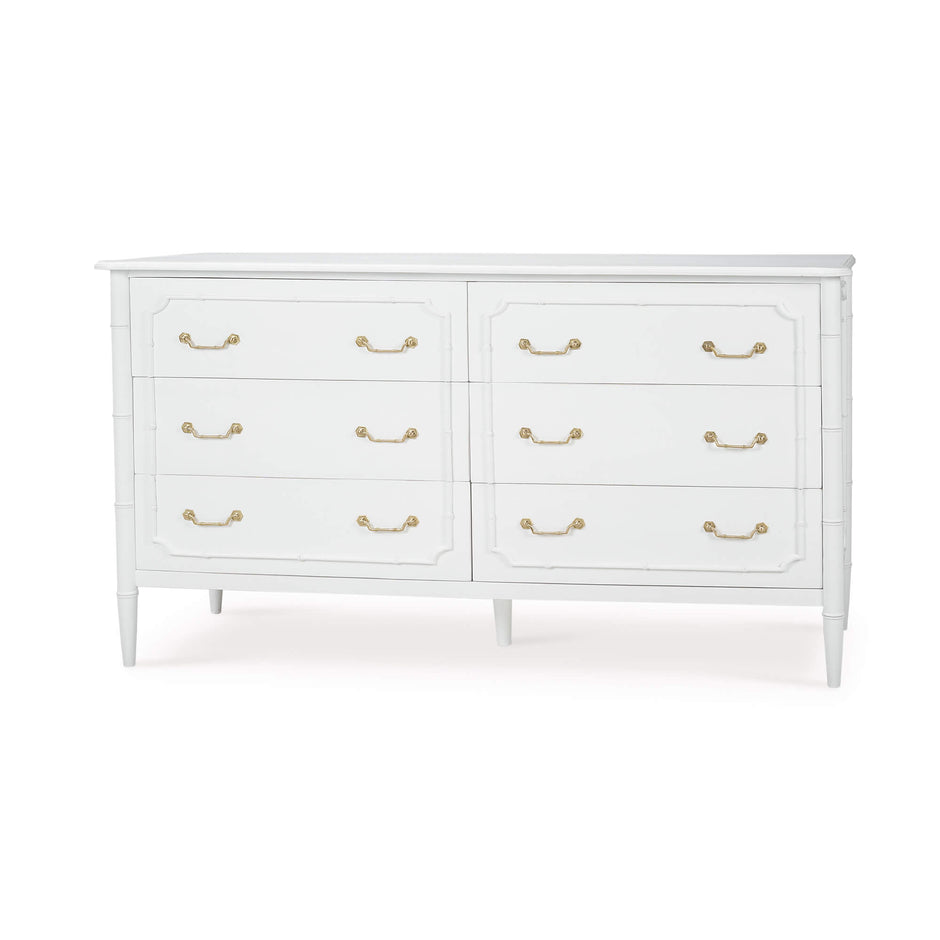 Chelsea Largish 6 Drawer Dresser - Architectural White