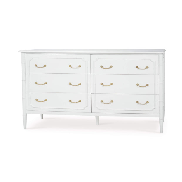 Chelsea Largish 6 Drawer Dresser - Architectural White