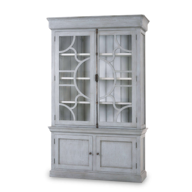 Farlow Display Cabinet - Grey Charleston (*comes as shown, rubbed distress)