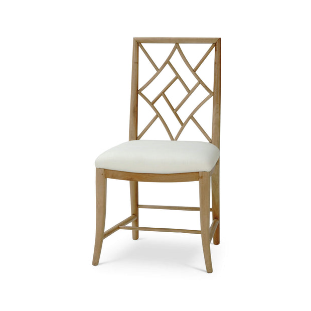 Farringdon Dining Chair in Fruitwood w/ Arctic White Performance Fabric