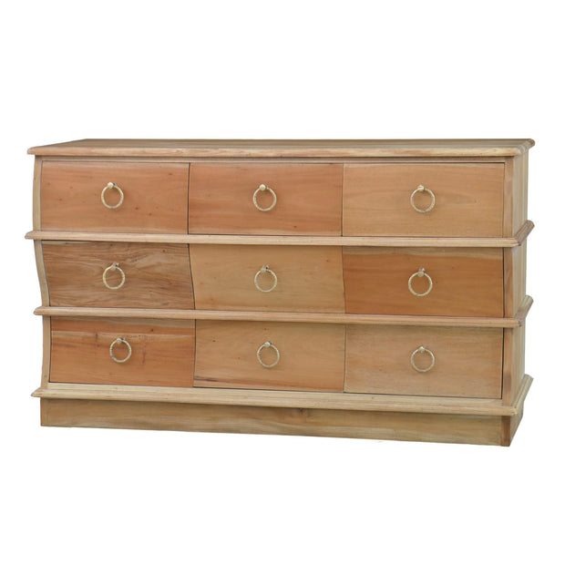 Serpentine Large Dresser in Fruitwood Stain