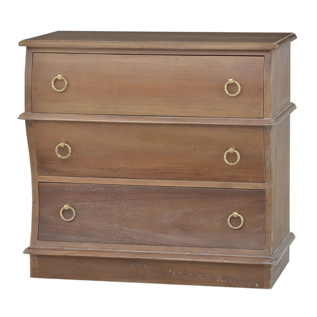Serpentine Bedside Table - Straw Wash (*this finish requires bleaching, which often leads to variations in wood color)