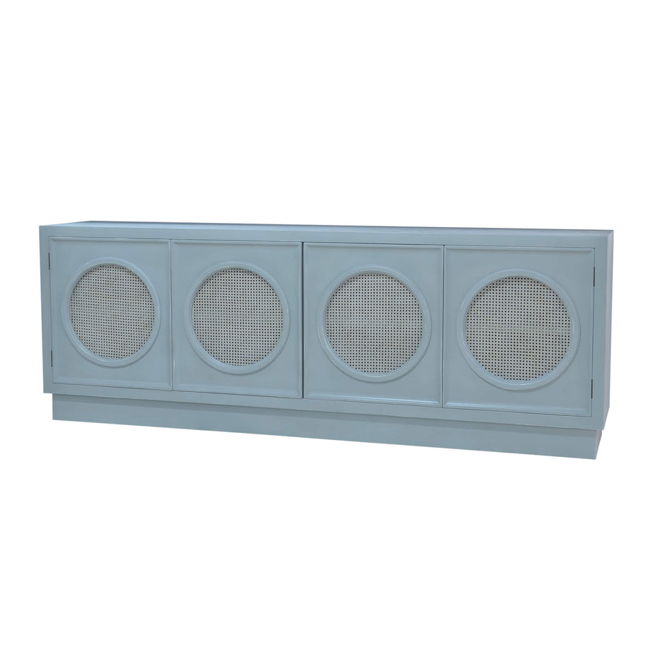 Piccadilly 4 Door Credenza w/ Rattan
