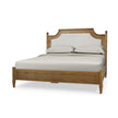 Chelsea Upholstered Bed King in Antique French Oak w/ Dinara Natural Fabric