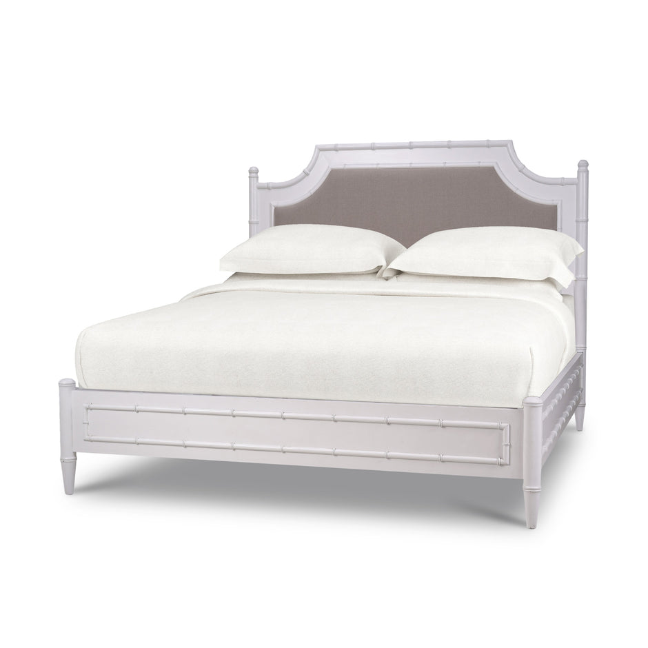 Chelsea Upholstered Bed Queen - True White * (comes without distressing)