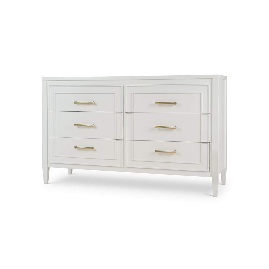 Belgravia 6 Drawer Dresser in True White