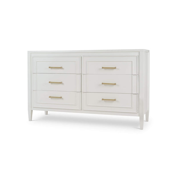 Belgravia 6 Drawer Dresser in True White