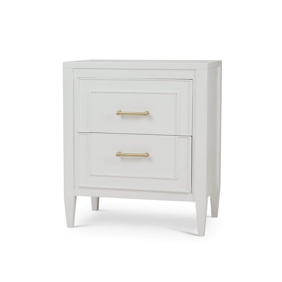 Belgravia Bedside Table in True White