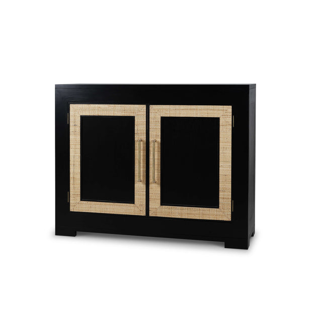 Fleet 2 Door Sideboard w/ Rattan - Batavia Black