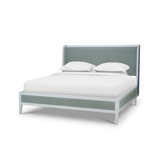 Mornington Upholstered & Linen Wrapped Bed King - True White * (comes without distressing)
