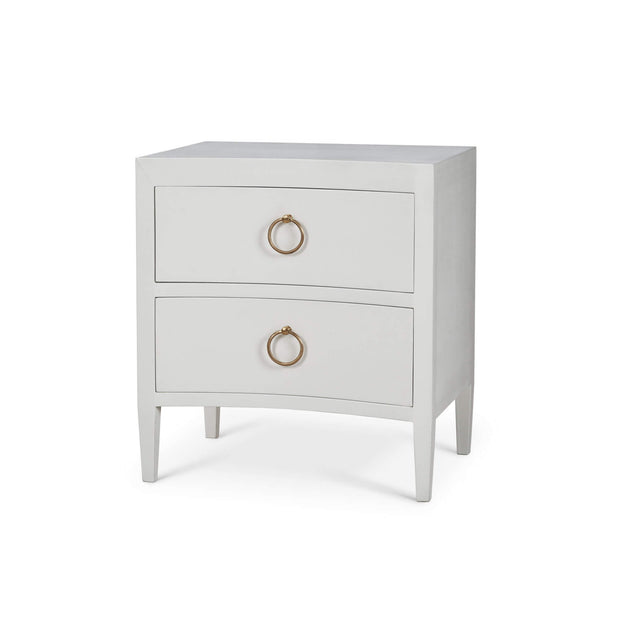 Mornington Linen Wrapped Nightstand in True White