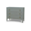 Mornington Linen Wrapped 3 Drawer Dresser - Linen Pale Blue * lightly sanded to give a light weathered appearance.