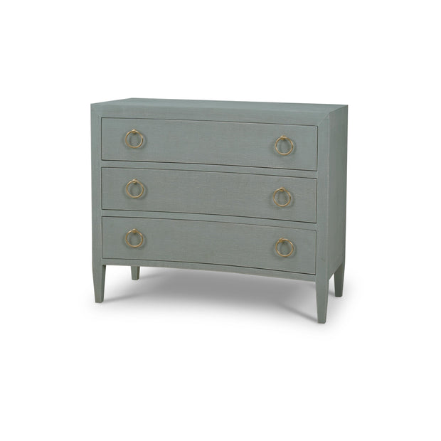 Mornington Linen Wrapped 3 Drawer Dresser - Linen Pale Blue * lightly sanded to give a light weathered appearance.
