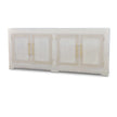 Fleet 4 Door Sideboard w/ Rattan - Off White