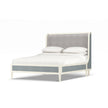 Mornington Upholstered & Linen Wrapped Bed Queen - White Harvest